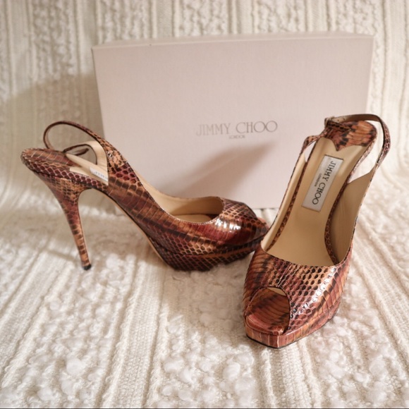 Jimmy Choo Shoes - Jimmy Choo slingback peep-toe pumps